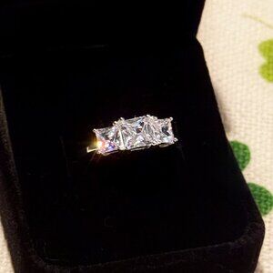 Sterling Silver Cubic Zirconia rings, Sparkly rings, CZ engagement rings